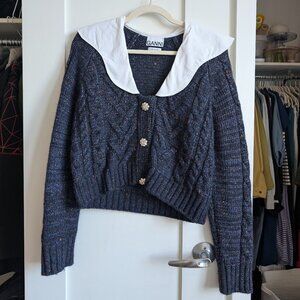 GANNI crop sweater
